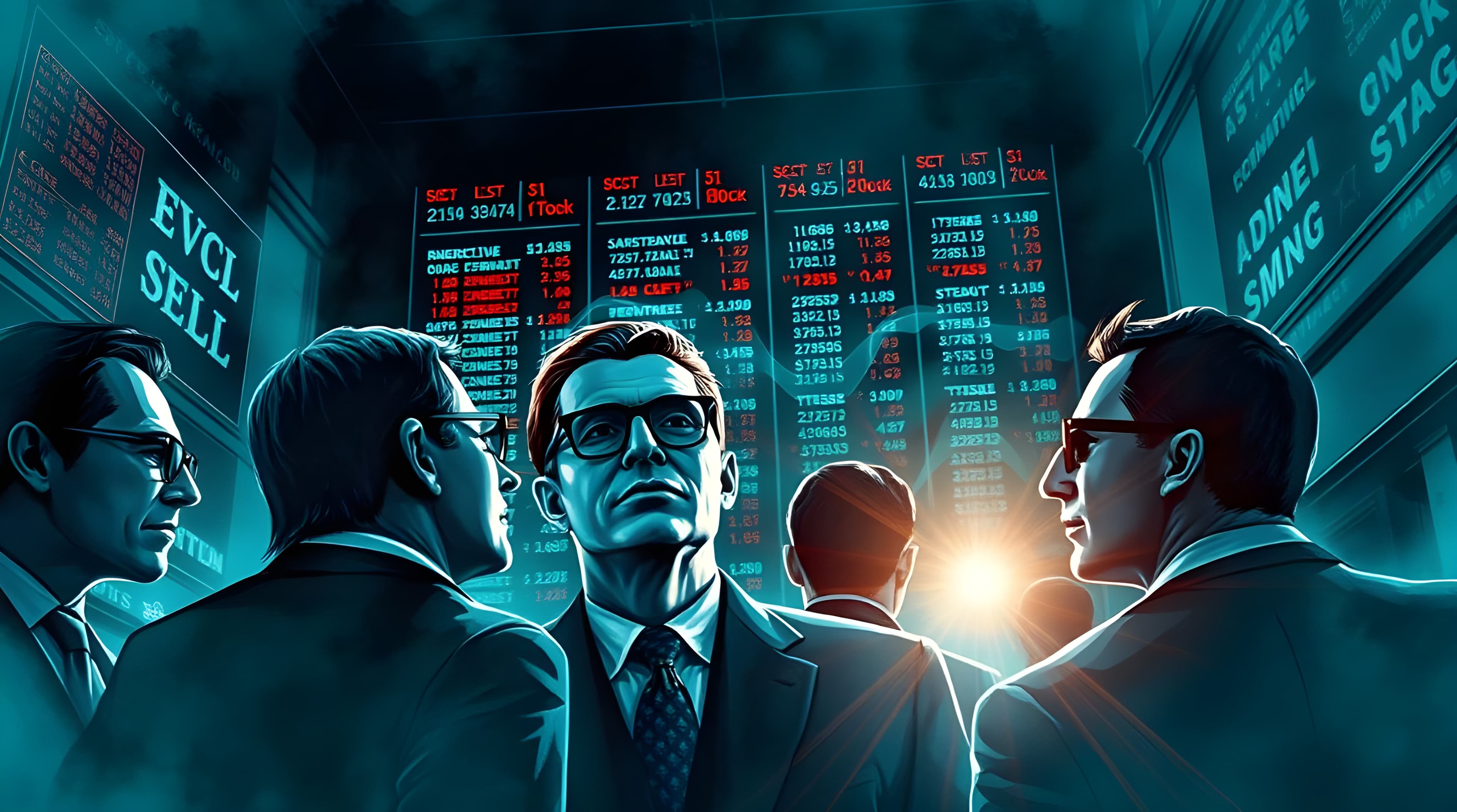 Stock market trading with business professionals
